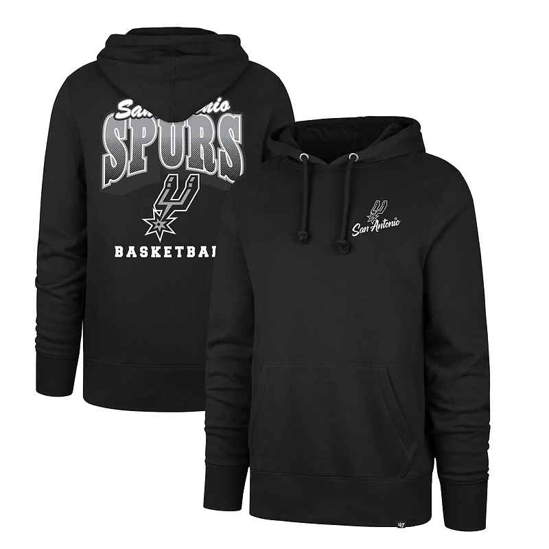 Men's '47 Black San Antonio Spurs 2025/26 City Edition Jab Step Headline Hoodie