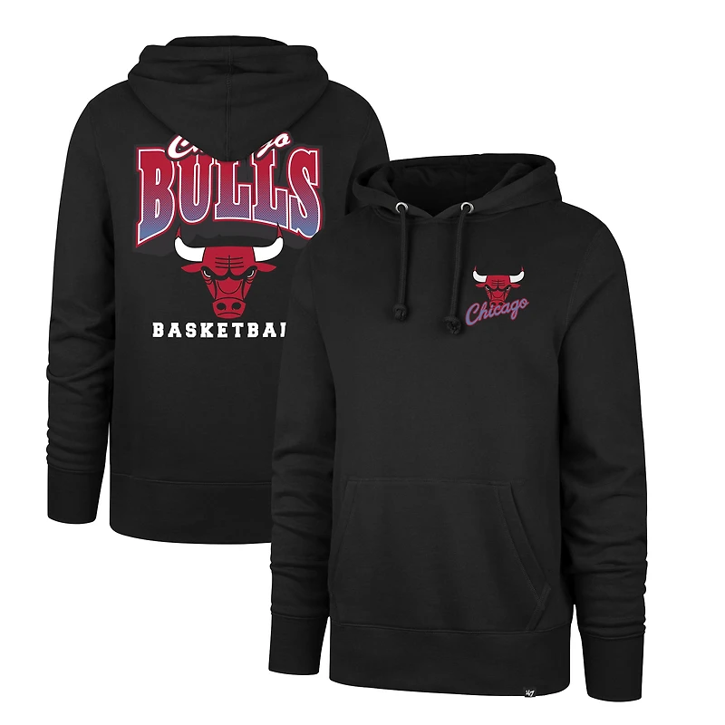 Men's '47 Black Chicago Bulls 2025/26 City Edition Jab Step Headline Hoodie