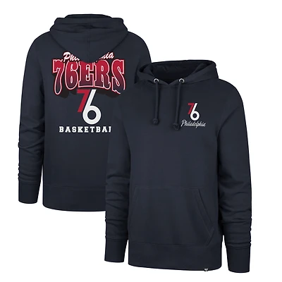 Men's '47 Navy Philadelphia 76ers 2025/26 City Edition Jab Step Headline Hoodie