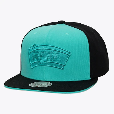 Men's Mitchell & Ness Teal/Black San Antonio Spurs Color Pop Snapback Hat