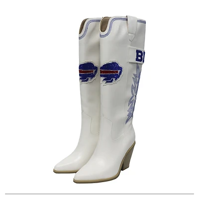 Women's Cuce  White Buffalo Bills Knee High Cowboy Boots