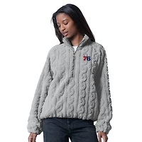 Women's G-III 4Her by Carl Banks  Gray Philadelphia 76ers Champ Half-Zip Pullover