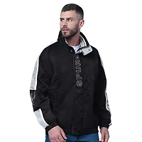 Men's Starter  Black San Antonio Spurs Freestyle Lightweight Full-Zip Jacket