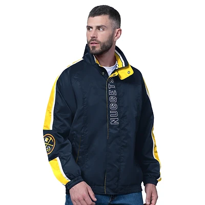 Men's Starter  Navy Denver Nuggets Freestyle Lightweight Full-Zip Jacket