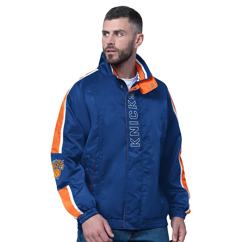 Men's Starter Blue New York Knicks Freestyle Lightweight Full-Zip Jacket