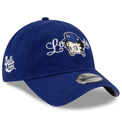 Youth New Era x Bella Doña  Royal Los Angeles Dodgers Betty Boop 9TWENTY Adjustable Hat