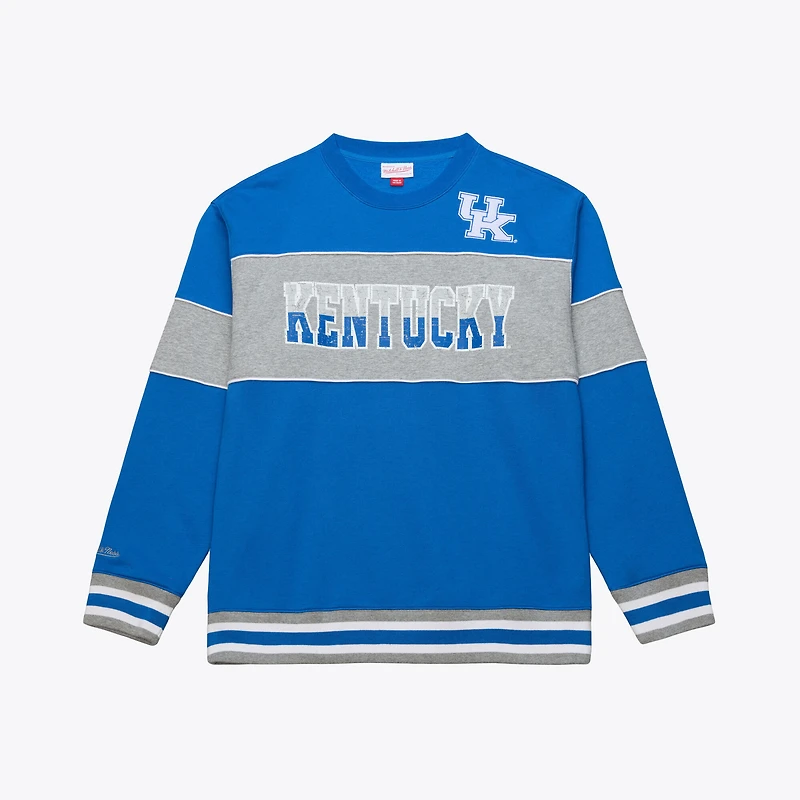 Men's Mitchell & Ness  Royal Kentucky Wildcats Fleece Sweatshirt