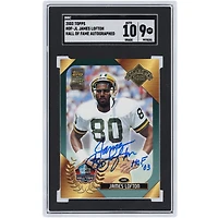James Lofton Green Bay Packers Autographed 2003 Topps HOF Class of 2003 #HOF-JL SGC Authenticated 9/10 Card with "HOF 03" Inscription