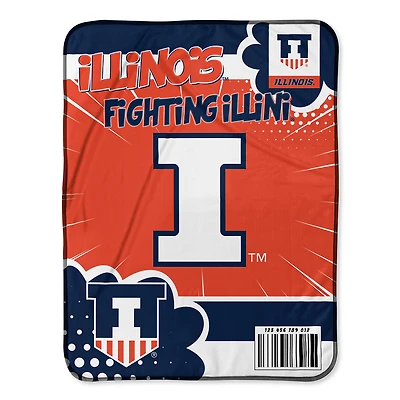 Chad & Jake Illinois Fighting Illini 30" x 40" Comic Theme Baby Blanket