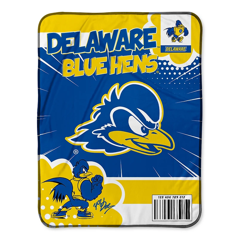 Chad & Jake Delaware Fightin' Blue Hens 30" x 40" Comic Theme Baby Blanket