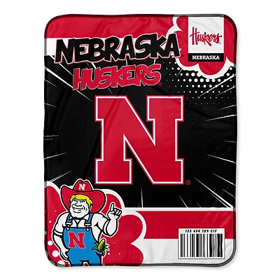 Chad & Jake Nebraska Huskers 30" x 40" Comic Theme Baby Blanket