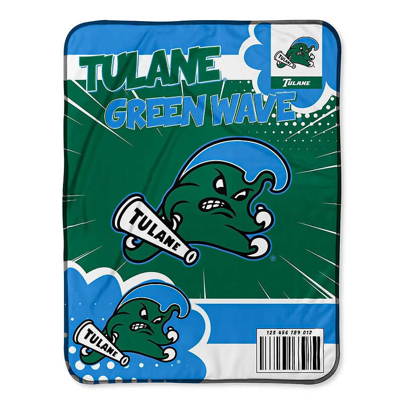 Chad & Jake Tulane Green Wave 30" x 40" Comic Theme Baby Blanket