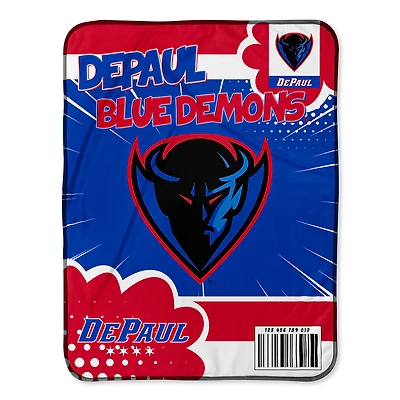Chad & Jake DePaul Blue Demons 30" x 40" Comic Theme Baby Blanket
