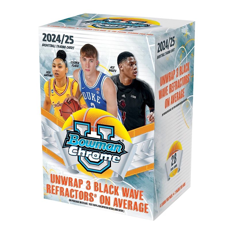 2024/25 Bowman University Chrome Basketball Factory Sealed Value Box