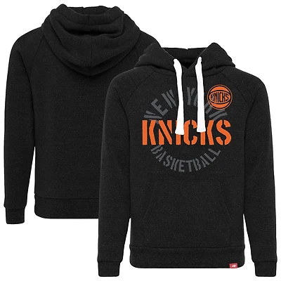 Youth Sportiqe  Black New York Knicks  Olsen Tri-Blend Pullover Hoodie