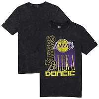 Men's New Era Luka Dončić Black Los Angeles Lakers Full Court Press Mineral Wash Player T-Shirt