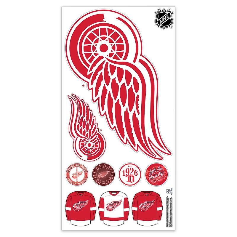 Detroit Red Wings Repositionable Team Logo Wall Decal Set