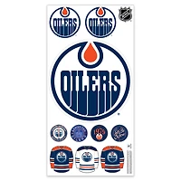 Edmonton Oilers Repositionable Team Logo Wall Decal Set