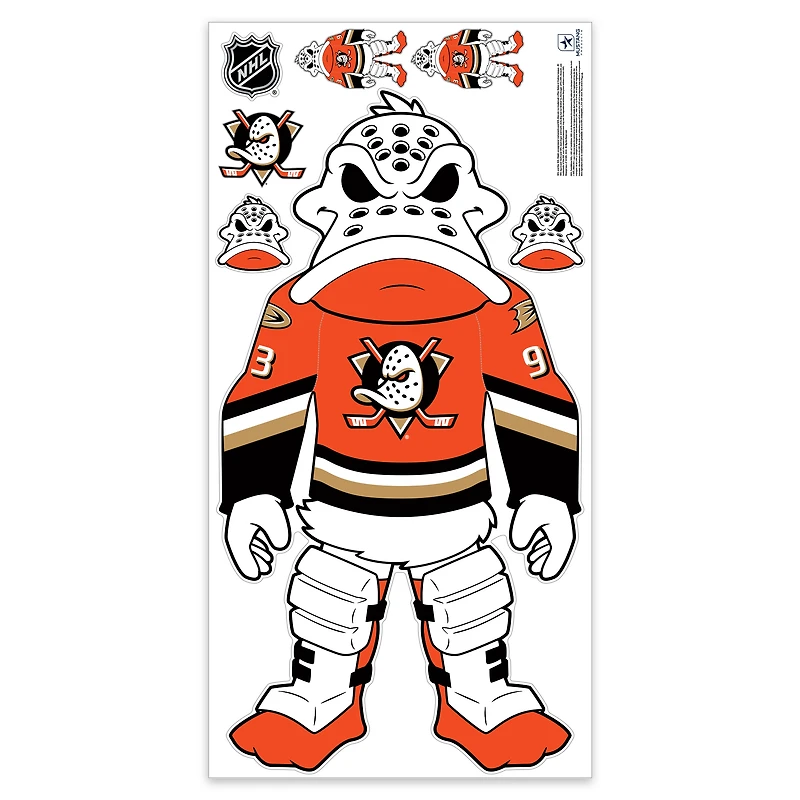 Anaheim Ducks Mascot Repositionable Wall Decal Set