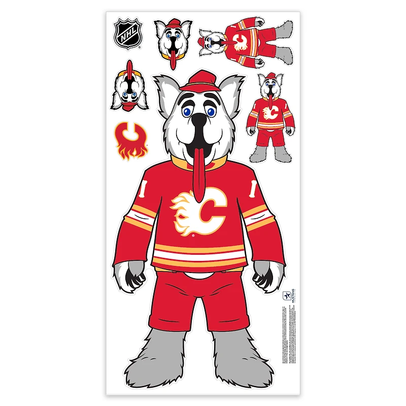 Calgary Flames Mascot Repositionable Wall Decal Set