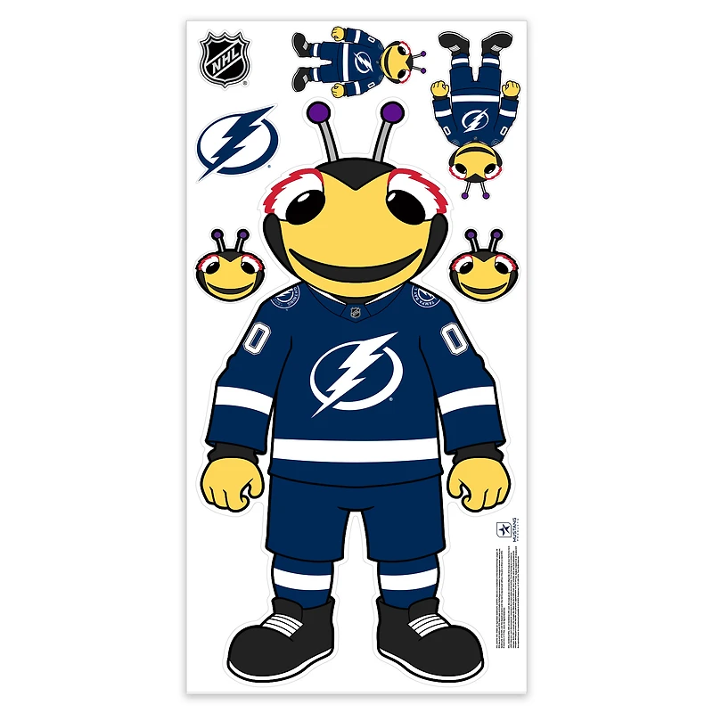 Tampa Bay Lightning Mascot Repositionable Wall Decal Set