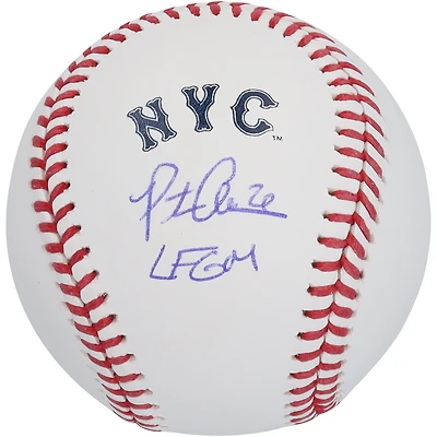 Pete Alonso New York Mets Autographed 2024 City Connect Logo Baseball with "LFGM!" Inscription