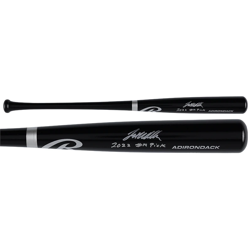 Jett Williams New York Mets Autographed Black Rawlings Pro Bat with "2022 #14 Pick" Inscription