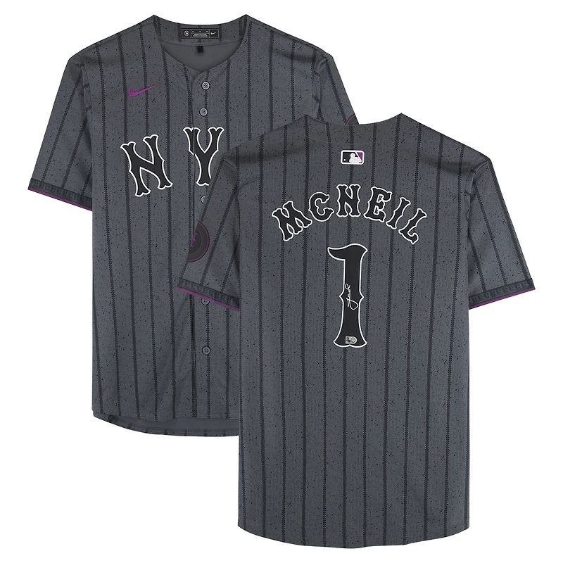 Jeff McNeil New York Mets Autographed Nike 2024 City Connect Limited Jersey