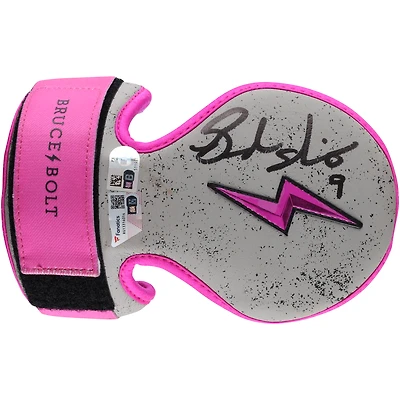 Brandon Nimmo New York Mets Autographed Game-Used Gray/Pink Bruce Bolt Hand Guard from the 2024 MLB Season