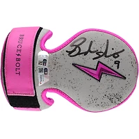 Brandon Nimmo New York Mets Autographed Game-Used Gray/Pink Bruce Bolt Hand Guard from the 2024 MLB Season