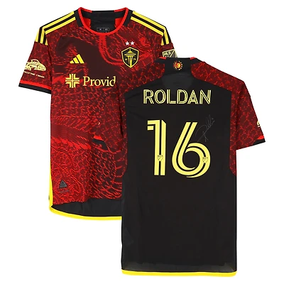 Alex Roldan Seattle Sounders FC Autographed Match-Used #16 Red adidas Jersey from the 2024 MLS Season - Size M