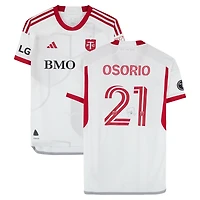 Jonathan Osorio Toronto FC Autographed Match-Used #21 White adidas Jersey from the 2024 MLS Season - Size M