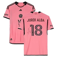 Jordi Alba Inter Miami CF Autographed Match-Used #18 Pink adidas Jersey vs. New England Revolution on October 19, 2024 - Size M