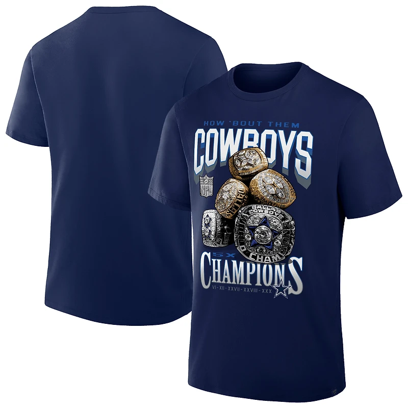 Men's Dallas Cowboys Merchandise Navy Rings T-Shirt