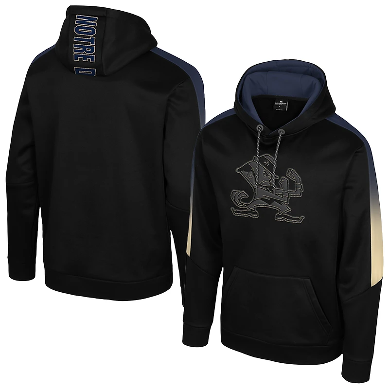 Men's Colosseum Black Notre Dame Fighting Irish The Gang Blackout Hoodie