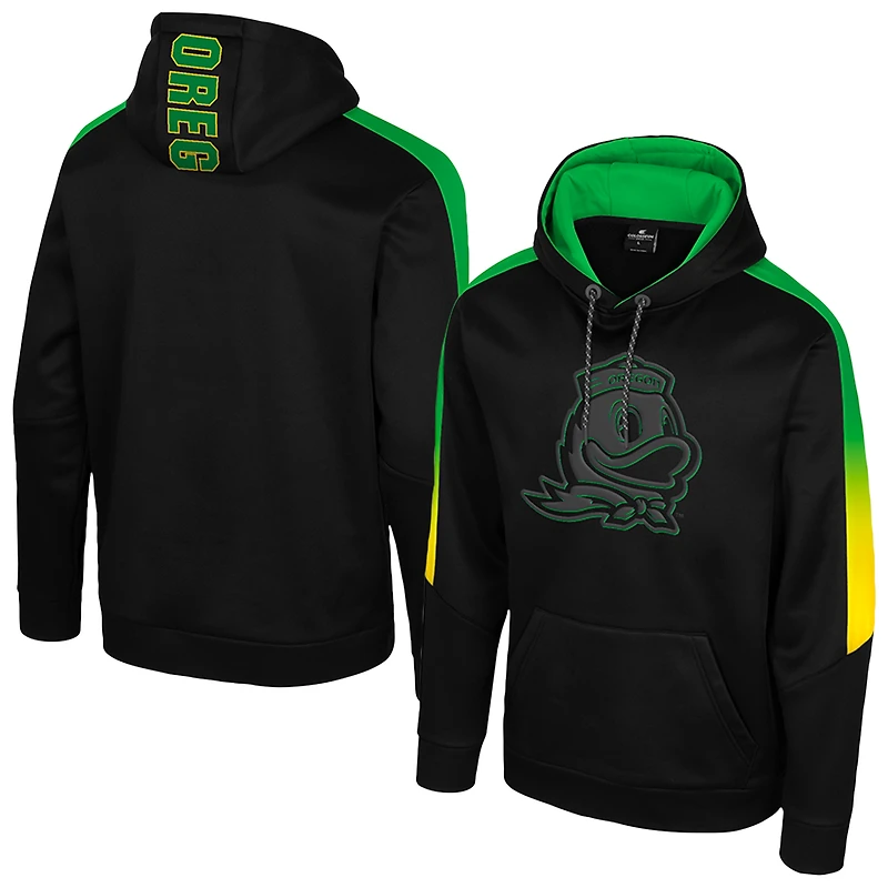 Men's Colosseum Black Oregon Ducks The Gang Blackout Hoodie