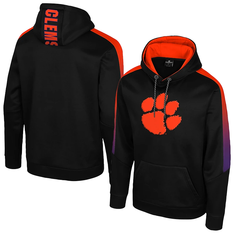 Men's Colosseum Black Clemson Tigers The Gang Blackout Hoodie