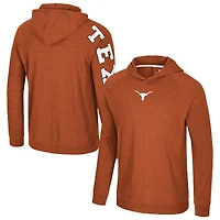 Men's Colosseum Texas Orange Texas Longhorns Back in Business Long Sleeve Raglan Hooded T-Shirt