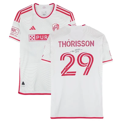 Nökkvi Thórisson St. Louis City SC Autographed Match-Used #29 adidas Jersey from the 2024 MLS Season