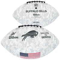 Keon Coleman Buffalo Bills Autographed Wilson 2024 Salute To Service Football
