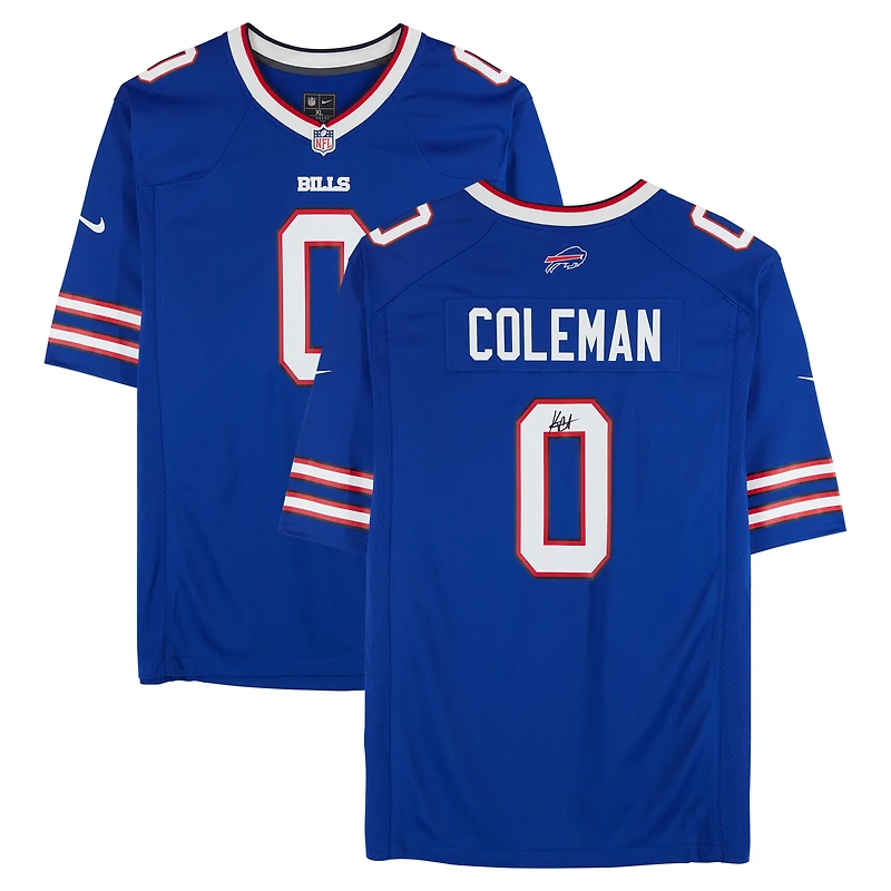Keon Coleman Buffalo Bills Autographed Royal Nike Game Jersey