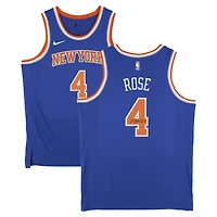 Derrick Rose New York Knicks Autographed Blue Nike Icon Edition Swingman Jersey
