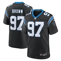 Men's Nike Bobby Brown  Black Carolina Panthers Team Game Jersey