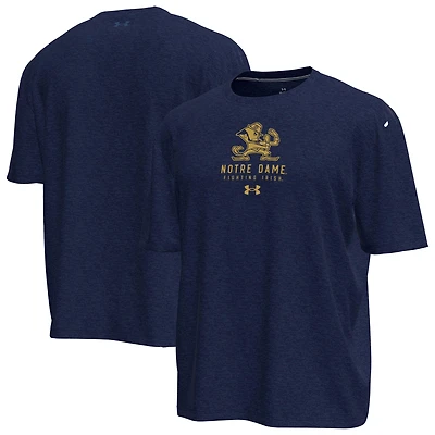 Men's Under Armour  Navy Notre Dame Fighting Irish Gameday Motion Heavyweight T-Shirt