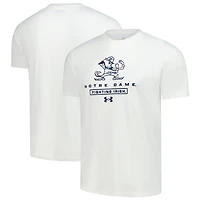 Men's Under Armour White Notre Dame Fighting Irish Stack Stretch Performance T-Shirt