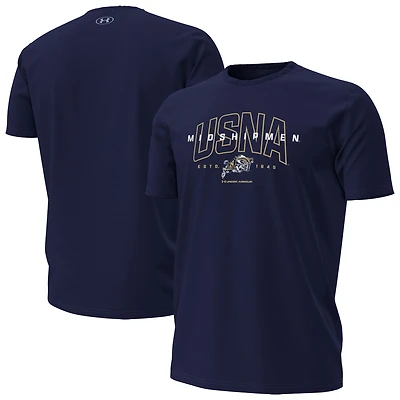 Men's Under Armour Navy Midshipmen Overlay Performance T-Shirt