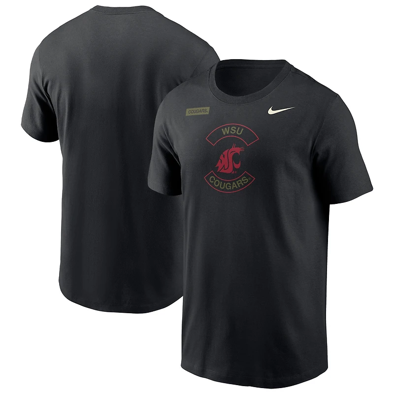 Men's Nike Black Washington State Cougars 2025 Military Appreciation Dri-FIT T-Shirt