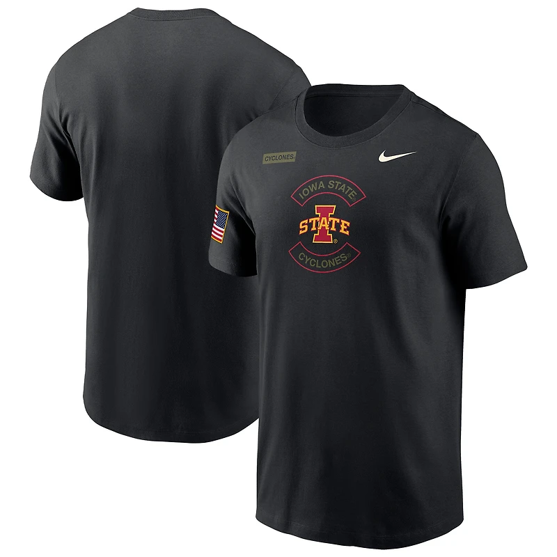 Men's Nike Black Iowa State Cyclones 2025 Military Appreciation Dri-FIT T-Shirt