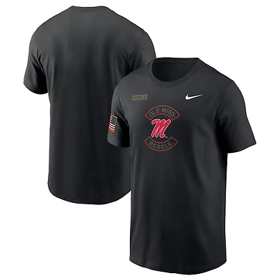 Men's Nike Black Ole Miss Rebels 2025 Military Appreciation Dri-FIT T-Shirt