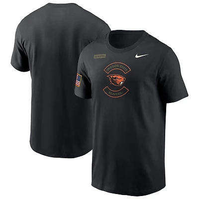 Men's Nike Black Oregon State Beavers 2025 Military Appreciation Dri-FIT T-Shirt